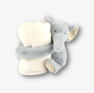 發聲玩具 舒眠抱毯組 小象Elly