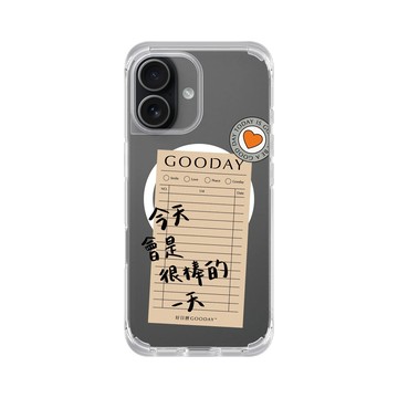 iPhone 17 ClearX (MagSafe 兼容) 晶透白 - 好日曆 GOODAY (星期安有限公司) - 好日子筆記(黑字款)