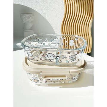 可微波爐加熱高硼硅玻璃飯盒上班族帶飯餐盒冰箱保鮮碗水果便當盒