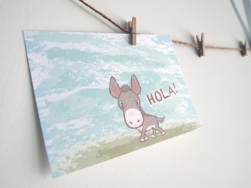 明信片- Hola! 小毛驢