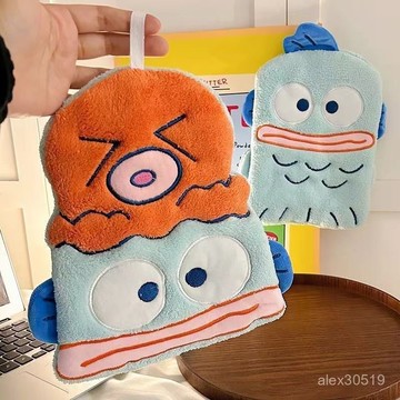 可愛小醜魚吸水珊瑚卡通掛式兒童家用手巾速幹廚房毛巾衛生間手帕