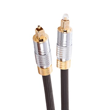 Bravo-U 24K鍍金 光纖數位音訊傳輸線(1米/銀灰色)  單一商品  1條