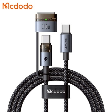 【Mcdodo】USB-C to USB-C MagSafe3 二合一磁吸充電線 2M｜140W macbook 筆電