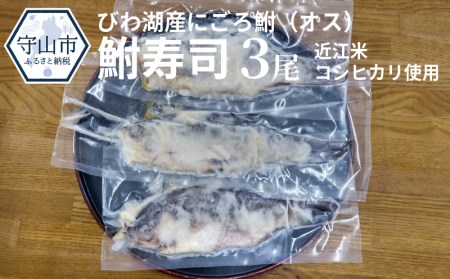 びわ湖産にごろ鮒（オス）鮒寿司 ３尾