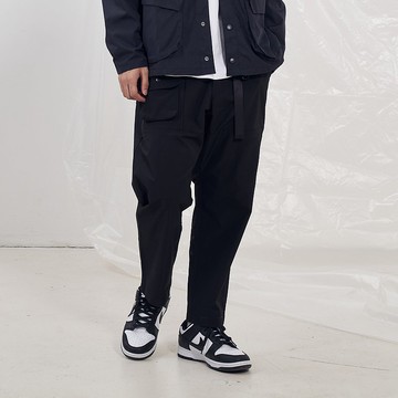 磁石扣直版長褲/純棉/機能面料/防潑水/素色/中性款/簡約/彈性腰