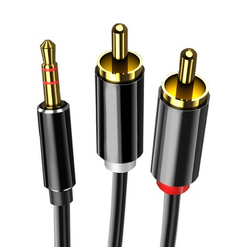 山澤 3.5mm Aux轉2RCA 高保真抗干擾一分二音源線 3M  單一商品  1條