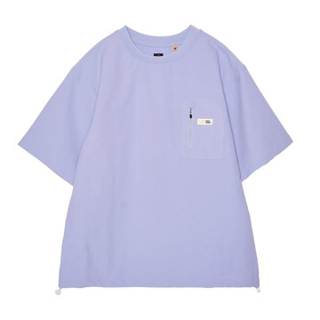 5th STREET｜山形｜中性｜寬版胸前口袋短袖T恤｜亮紫