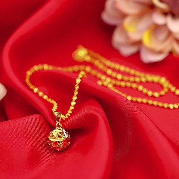 隔日到貨 熱銷 秀氣 鏤空雕花 圓環 項鍊  (含鍊子45公分) 999不退色 N442