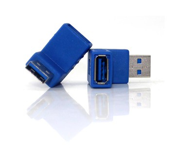 八鷹USB3.0公對母直角轉接頭 電腦延長線L型對接彎頭90度公轉母口