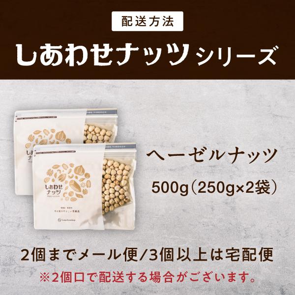 ヘーゼルナッツ 500g (250g×2袋) 無添加 無塩 無油 ロースト 素焼き 焙煎 ナッツ おやつ おつまみ お菓子 小分け 食品 健康食品 送料無料