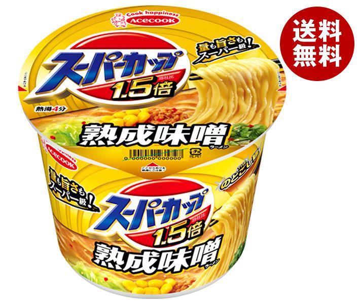 エースコック スーパーカップ1.5倍 みそラーメン 129g＊12個入