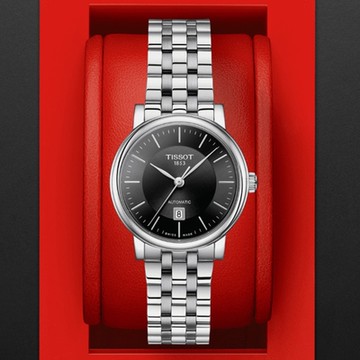 TISSOT天梭 官方授權 CARSON系列 經典簡約女性機械腕錶 聖誕節 禮物 送禮 /30mm/T1222071105100