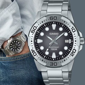 CASIO 卡西歐 銀龍魚系列 海上運動風大三針石英手錶 1212購物節 送禮推薦 MTD-140D-1AV