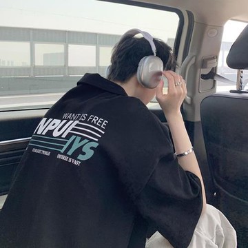 短袖t恤男夏季重磅翻領polo衫ins港風潮流寬松半截袖體恤男士上衣