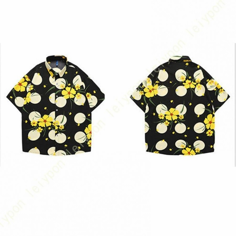 ハワイ風 アロハシャツ レディース 花柄 ブラウス 半袖 ゆったり