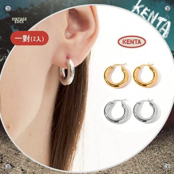 健太選物⋆˖°月牙圓圈耳環 高級不鏽鋼 圈圈 銀色金色 中性設計款 極簡 一對販售 潮男潮女