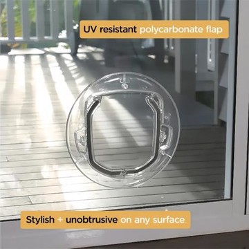 亞馬遜寵物透明貓門自由出入門洞貓咪小狗狗進出門洞安裝玻璃門窗