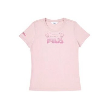 FILA 女短袖圓領T恤-粉紅霜 5TEA-1518-PK