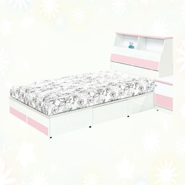 文創集-南亞塑鋼    莫尼 南亞塑鋼3.5尺單人單抽屜床台組合(床頭＋床側拉合單抽屜＋不含床墊)-106.8x218.6x105.9cm免組