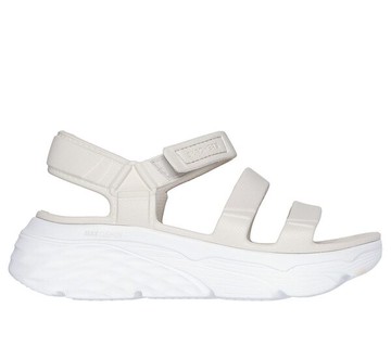 Skechers Max Cushioning Foamies [111126NAT] 女 涼鞋 健走 休閒 厚底 米白