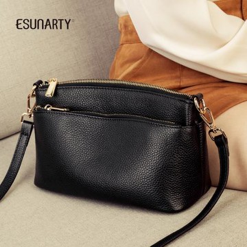 真皮寬帶斜挎包包女2025新款百搭媽媽款多隔層手提小包軟皮單肩包