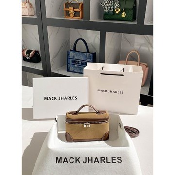 MACK JHARLES今年流行超火盒子包包2025秋冬新款高級感撞色便當包