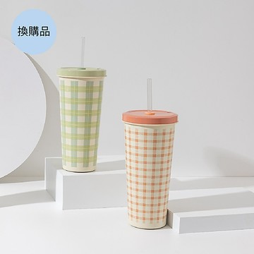 【Oolab 良杯製所】(5月換購品賣場) 法式織戀系列 二代陶瓷易潔層吸管杯710ml