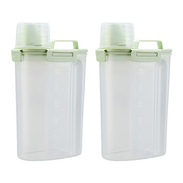 毛皇上 塑膠儲糧桶  3L  2個  綠色