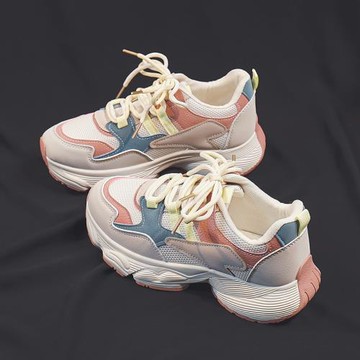 老爹鞋女學生韓版百搭登山鞋2024春季新款女鞋透氣休閑運動鞋子潮