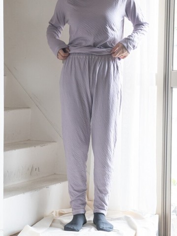 薰衣草渲染 絲滑觸感 AIR KNIT 褲裝【100% 有機棉】