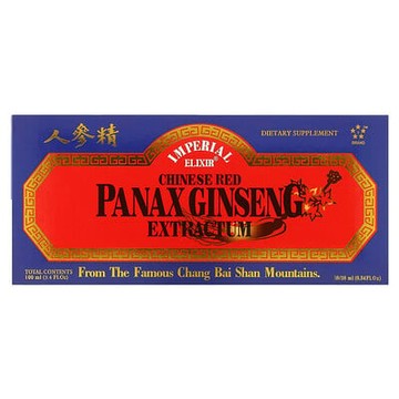 Imperial Elixir, 紅參提取物，1200 毫克，10 瓶，每瓶 0.34 液量盎司（10 毫升）