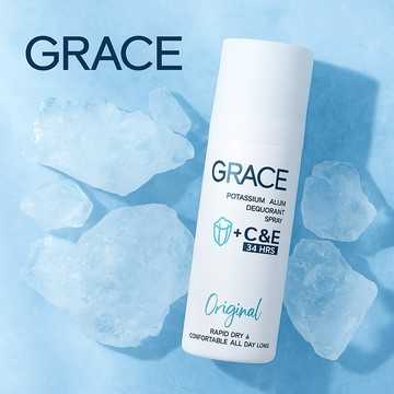 GRACE 體香噴霧 天然溫和不刺激 長效抑汗 清爽不黏膩 男女適用 止汗體味噴霧