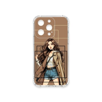 iPhone 15 Pro 殼 TRON IPhone 15 PRO 雜誌風女孩 四角防摔殼 手機殼