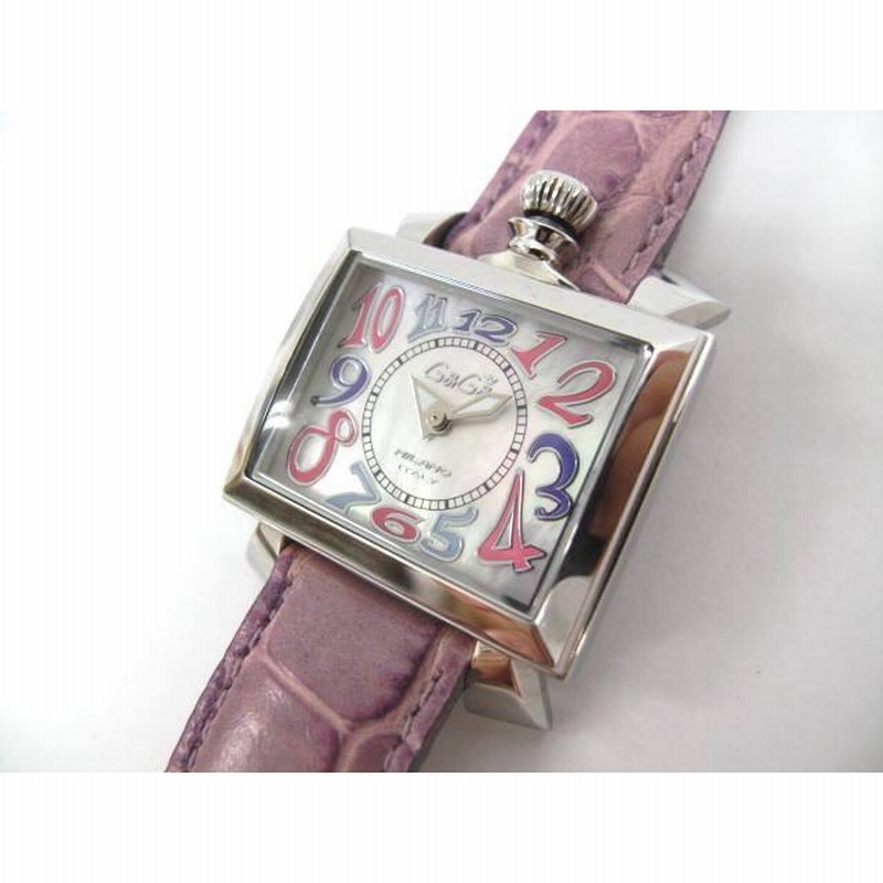 gaga milano レディース時計ナポレオーネシェル文字盤　稼働 GaGa MILANO - 良品＆希少 ガガミラノ レディース腕時計