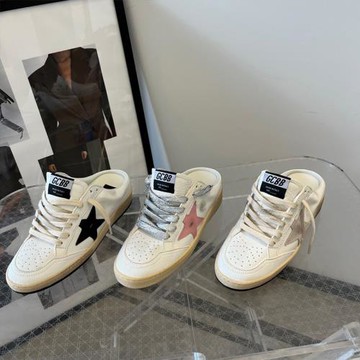 bllstar新款半拖星星做舊小臟鞋女半包拖平底增高休閑懶人臟臟鞋