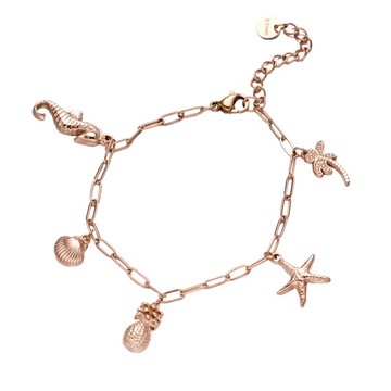 【ULOO】Twinkle 海漾微光不鏽鋼手鍊-玫瑰金 UB2000130