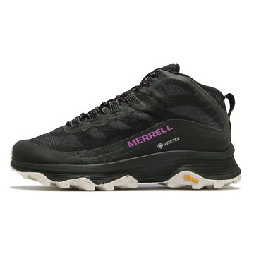 Merrell 戶外鞋 Moab Speed Mid GTX 女鞋 登山 越野 耐磨 黃金大底 防水 中筒 黑 白 ML135414