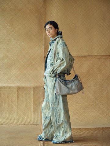 復古文青 / 純棉牛仔包 / 休閒單肩包 斜跨包