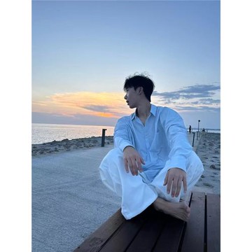 ALCF2025新款韓式干凈ins氣質簡約氛圍純色襯衫長袖寬松休閑襯衣