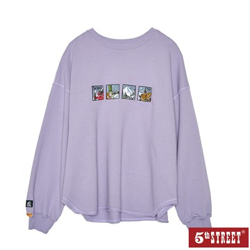 女裝 長袖T恤 TEE 上衣 高山蔬菜 紫/莫蘭迪灰/麻灰 (560968) 【5th STREET】【APP下單享4%回饋】 最高折426