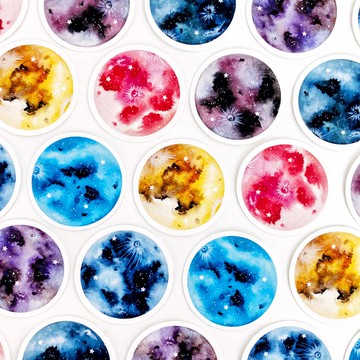 月亮造型的紙膠帶