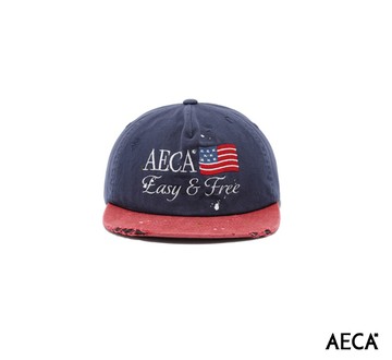 AECA Easy & Free Flag Cap破損舊化刺繡棒球帽(三色)