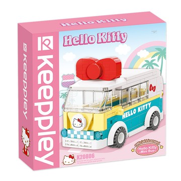 【震撼精品百貨】Hello Kitty 凱蒂貓-日本三麗鷗SANRIO Qman啟蒙積木 Hello Kitty 迷你巴士*46751