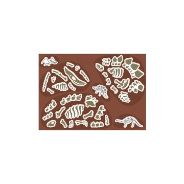 itaste 小品味 創意壁貼 防水無痕 可重複撕貼 撕下不殘膠 台灣設計師製作  35cm x 50cm  恐龍化石  1組