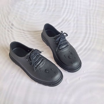 Boing Boing 防水造型皮鞋 晴雨兩用男女鞋 通勤鞋/學生鞋 - 經典黑 台灣製