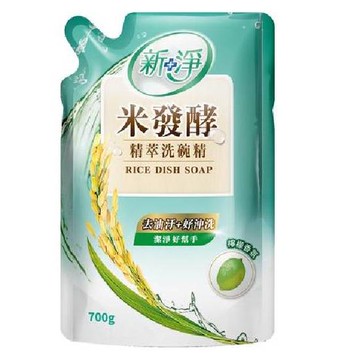 新淨米發酵精萃洗碗精補充包-檸檬香氛700g