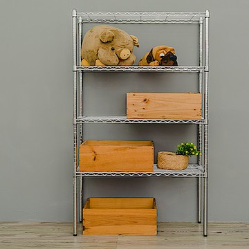 dayneeds 輕型 90x35x150cm 四層電鍍(鎖管)鐵架 波浪架/收納架/置物架