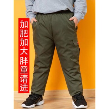 冬季保暖防水工裝小胖子羽絨褲