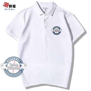 潮野屋 棒球手勢熊 挺台灣 冠軍 金牌 POLO衫 短T 衣服 短袖上衣 文字 潮T 可愛 潮流 街頭 WPS-1088