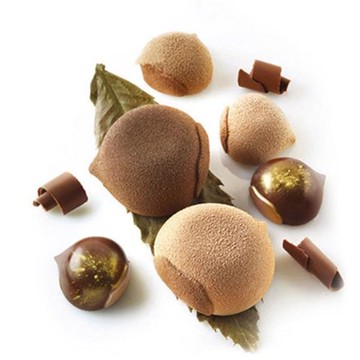 15連板栗慕斯硅膠模榛子法式甜品立體栗子巧克力點心餐廳蛋糕模具